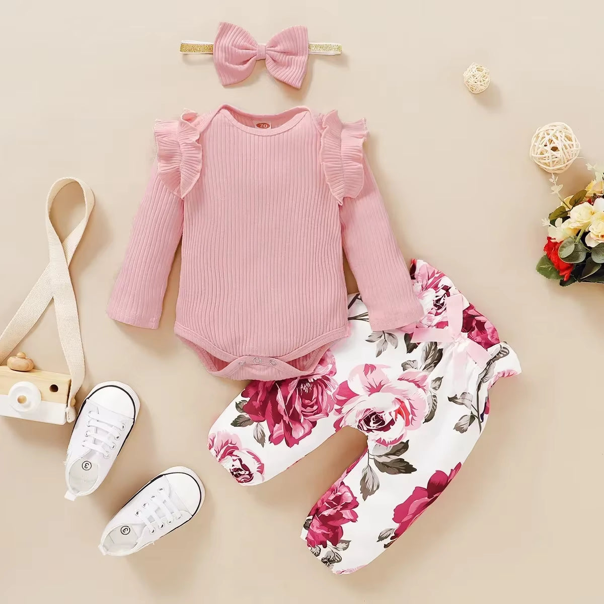 3Pcs Baby Girl Clothes Set Newborn Kids Clothing Childern Toddler Girl Clothes Bebe Girl Outfits Infant New Born Clothes