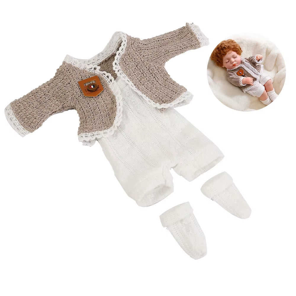 Baby Reborn Dolls Clothes for 30Cm Baby Doll Dress Pajamas Jumpsuit Doll Clothes for 12 Inch Reborn Doll DIY Toys for Girls