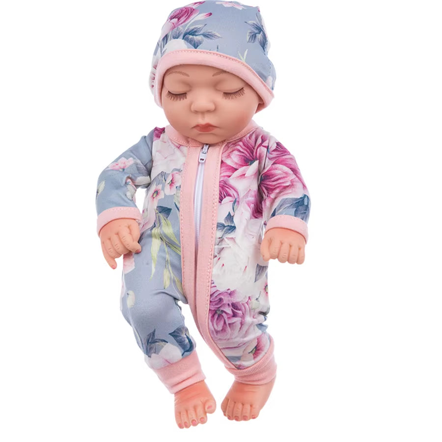 Cute Sunflower Pajamas Suit for 25 Cm Born Baby Reborn Doll Clothes Jumpsuits 10Inch Doll Girls Toys Our Generation Nenuco