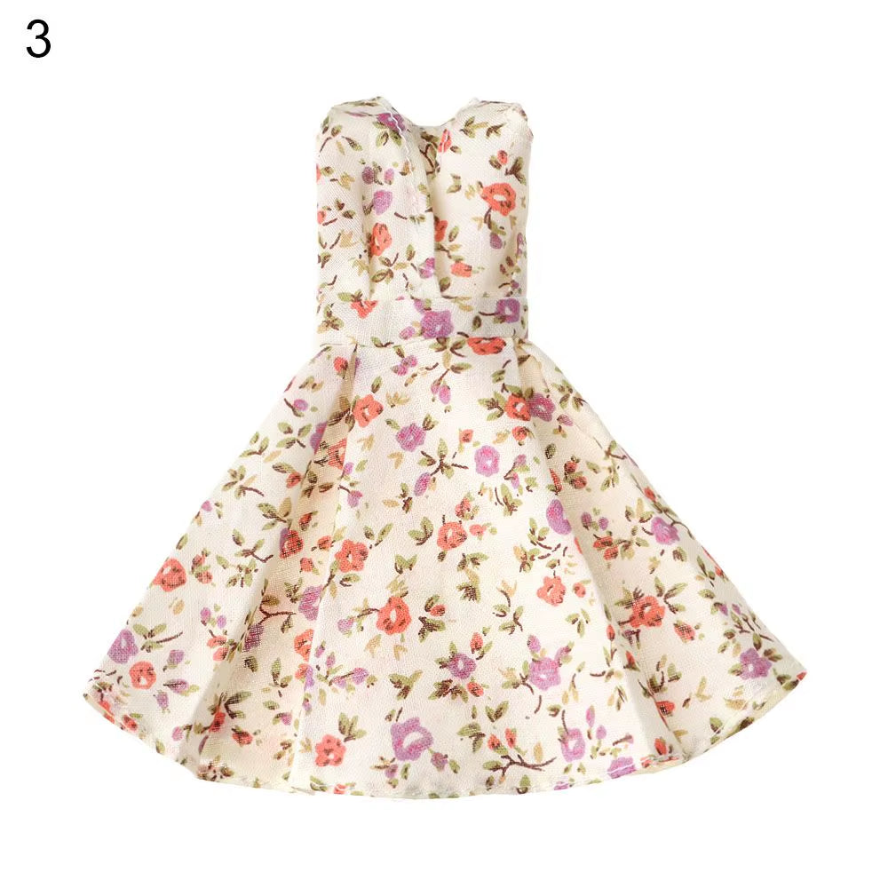 1 Set New Summer DIY Dolls Dress Toys Bikini Cloth Lace Skirt Toys Clothes Skirt Fabric Sewing for 16Cm/31Cm Doll Accessories