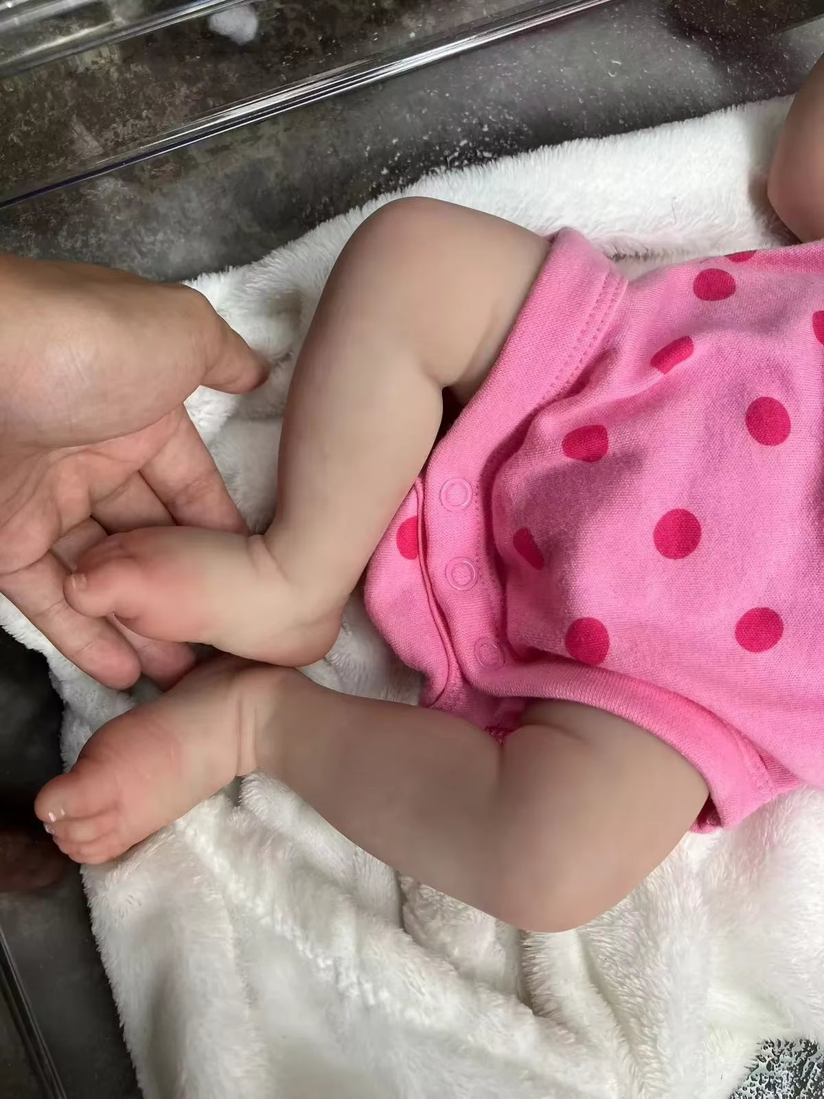 18Inch Can Open Mouth Pascale Soft Silicone Bebe Reborn Girl Doll with Painted Skin Lifelike Realistic Newborn Girl Doll