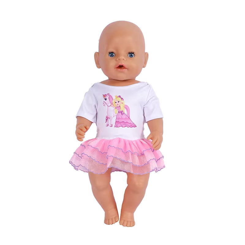 Baby Doll Clothes Flamingo Swimsuit Summer Clothes for 43Cm New Born Baby Doll Clothes Swim American 18 Inch Girl Dolls Bikini