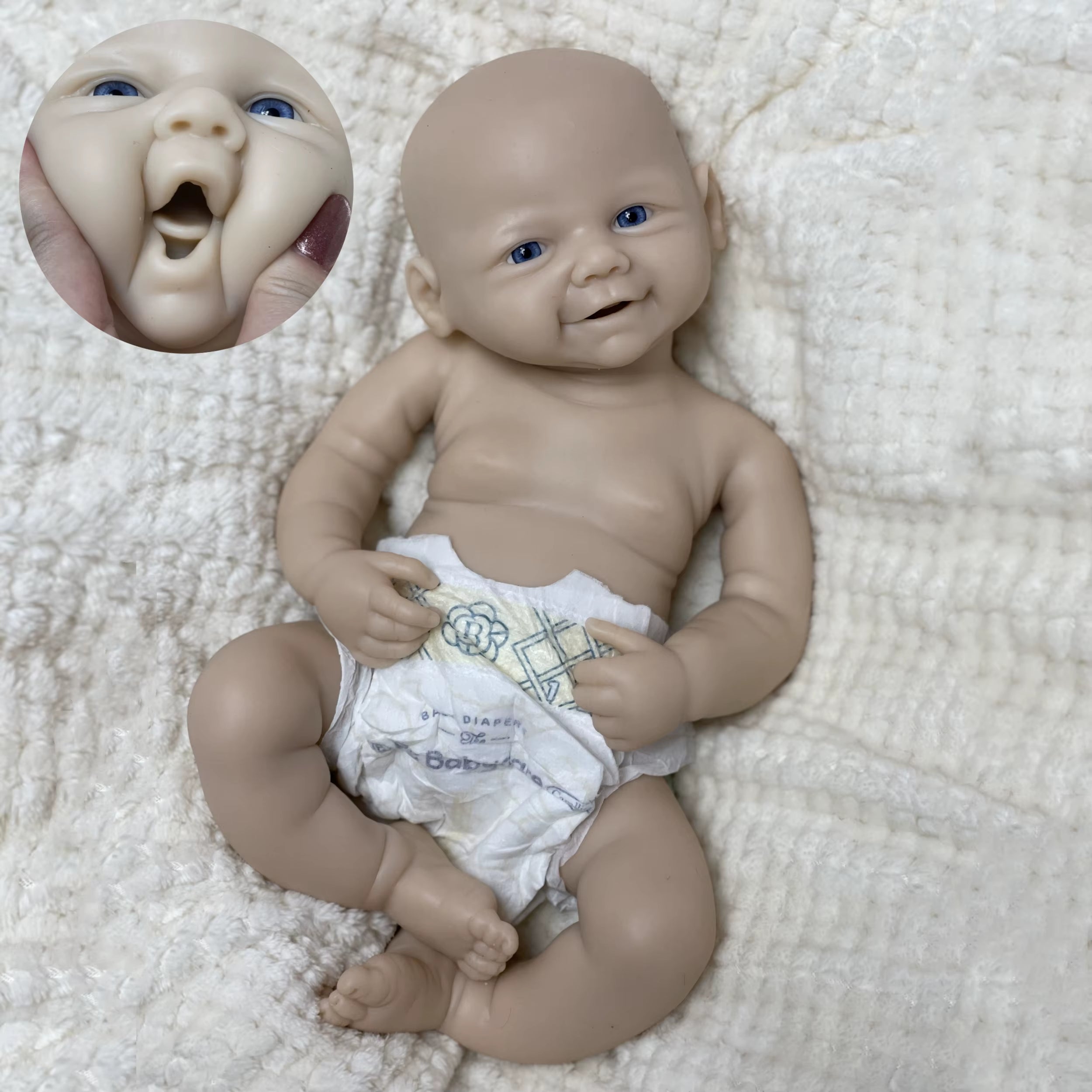 Silicone Reborn Girl 18Inch Waterproof Open Mouth Vivienne with Rooted Hair Realistic Newborn Boneca Reborn Corpo De Silicone