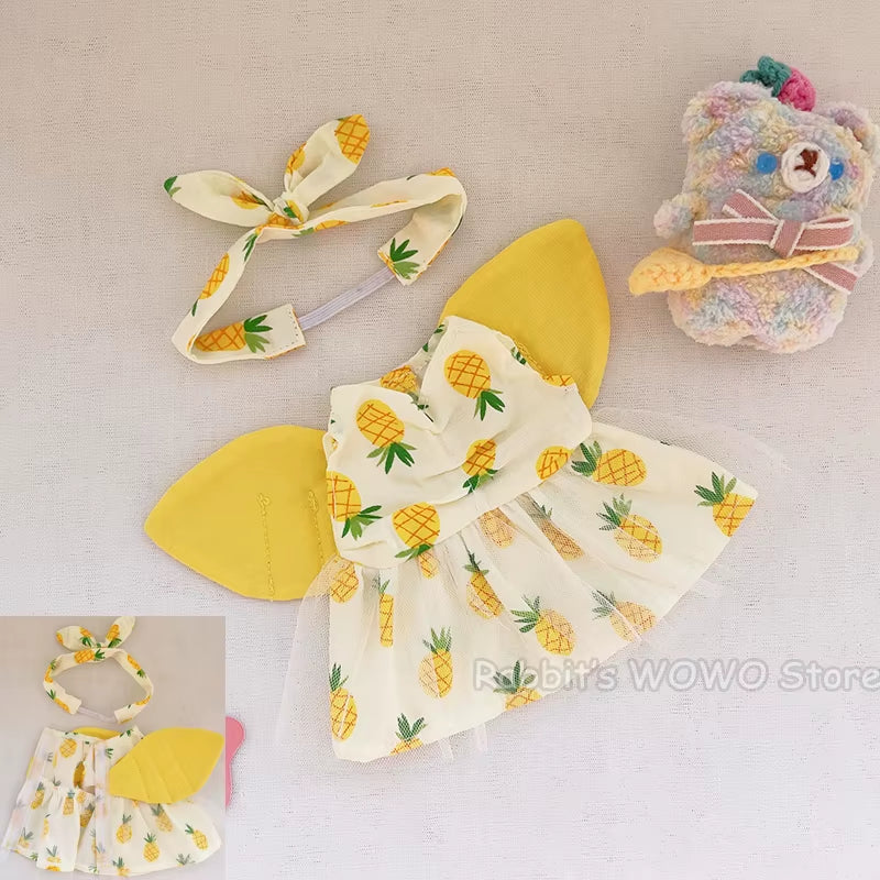 Doll Clothes Fit 25Cm Baby Doll Accessories 1/6 BJD Doll New Born Doll Outfits Cute Dress Headwear Suit Girls Gifts