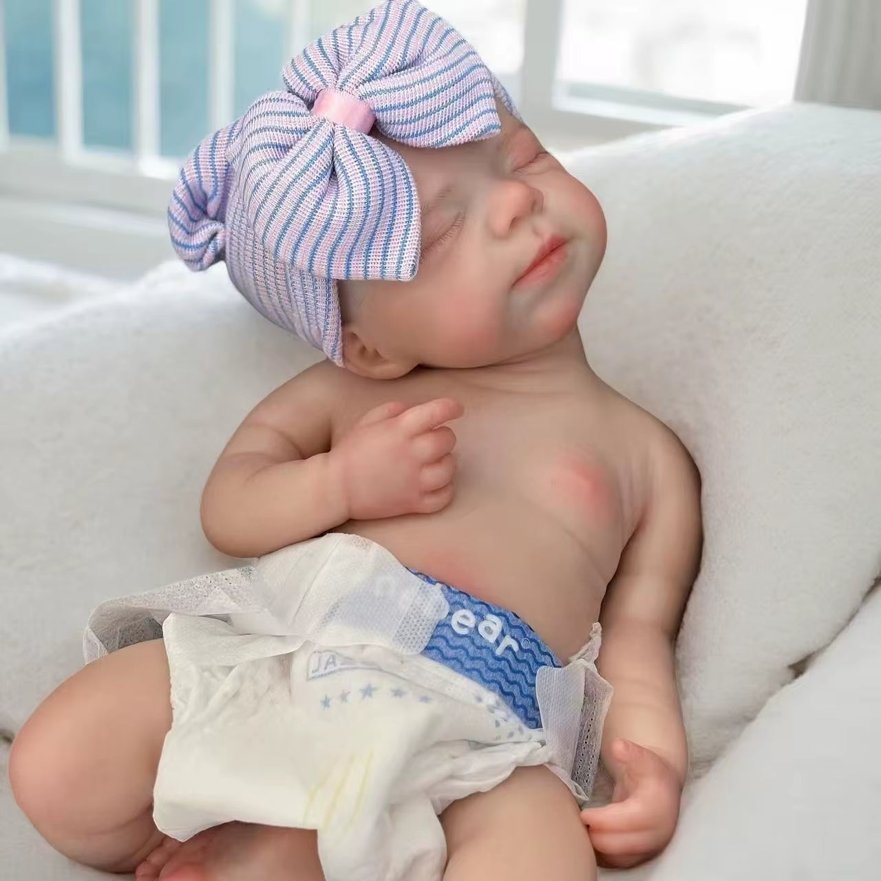 1Pc/One More Outfits 18Inch Open Mouth Pascale Soft Silicone Bebe Reborn Girl Doll with Painted Skin Lifelike Newborn Girl Doll