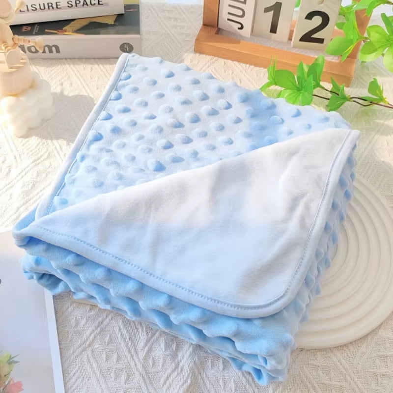 Baby Blankets New Thicken Double Layer Cartoon Fleece Infant Swaddle Bebe Envelope Stroller Wrap Newborn Baby Bedding Blanket
