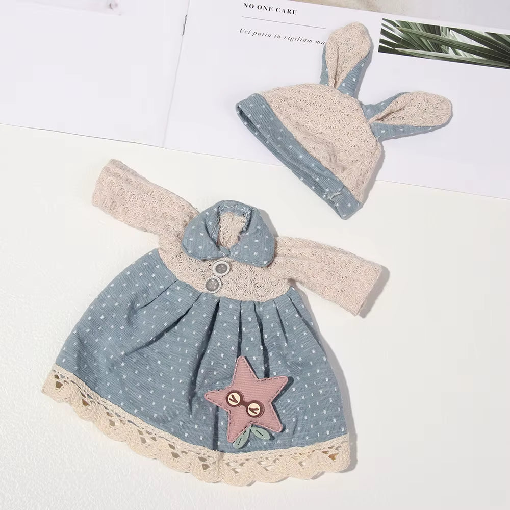 1 Set New Summer DIY Dolls Dress Toys Bikini Cloth Lace Skirt Toys Clothes Skirt Fabric Sewing for 16Cm/31Cm Doll Accessories