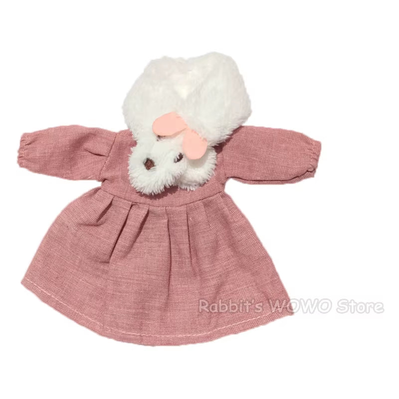 Doll Clothes Fit 25Cm Baby Doll Accessories 1/6 BJD Doll New Born Doll Outfits Cute Dress Headwear Suit Girls Gifts