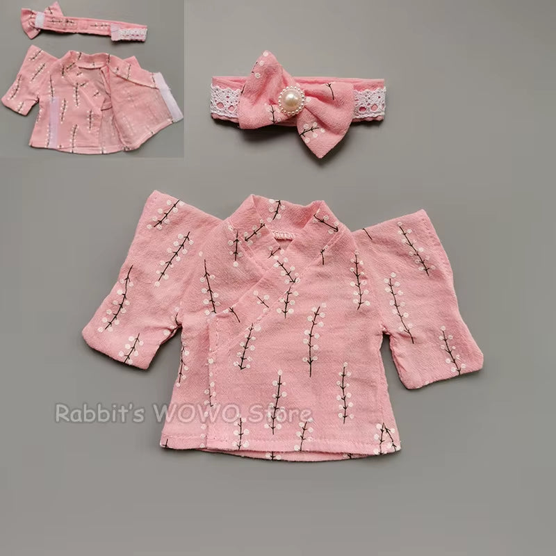 Doll Clothes Fit 25Cm Baby Doll Accessories 1/6 BJD Doll New Born Doll Outfits Cute Dress Headwear Suit Girls Gifts