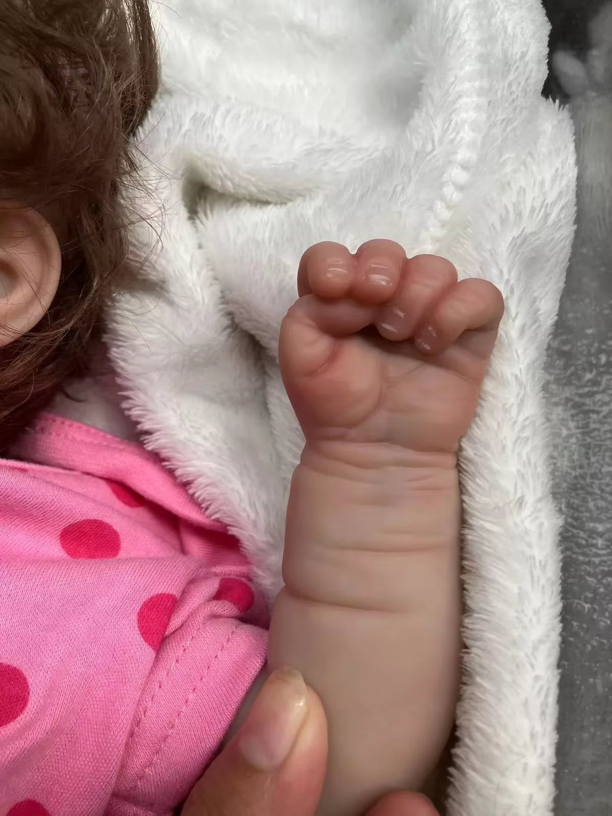 18Inch Can Open Mouth Pascale Soft Silicone Bebe Reborn Girl Doll with Painted Skin Lifelike Realistic Newborn Girl Doll