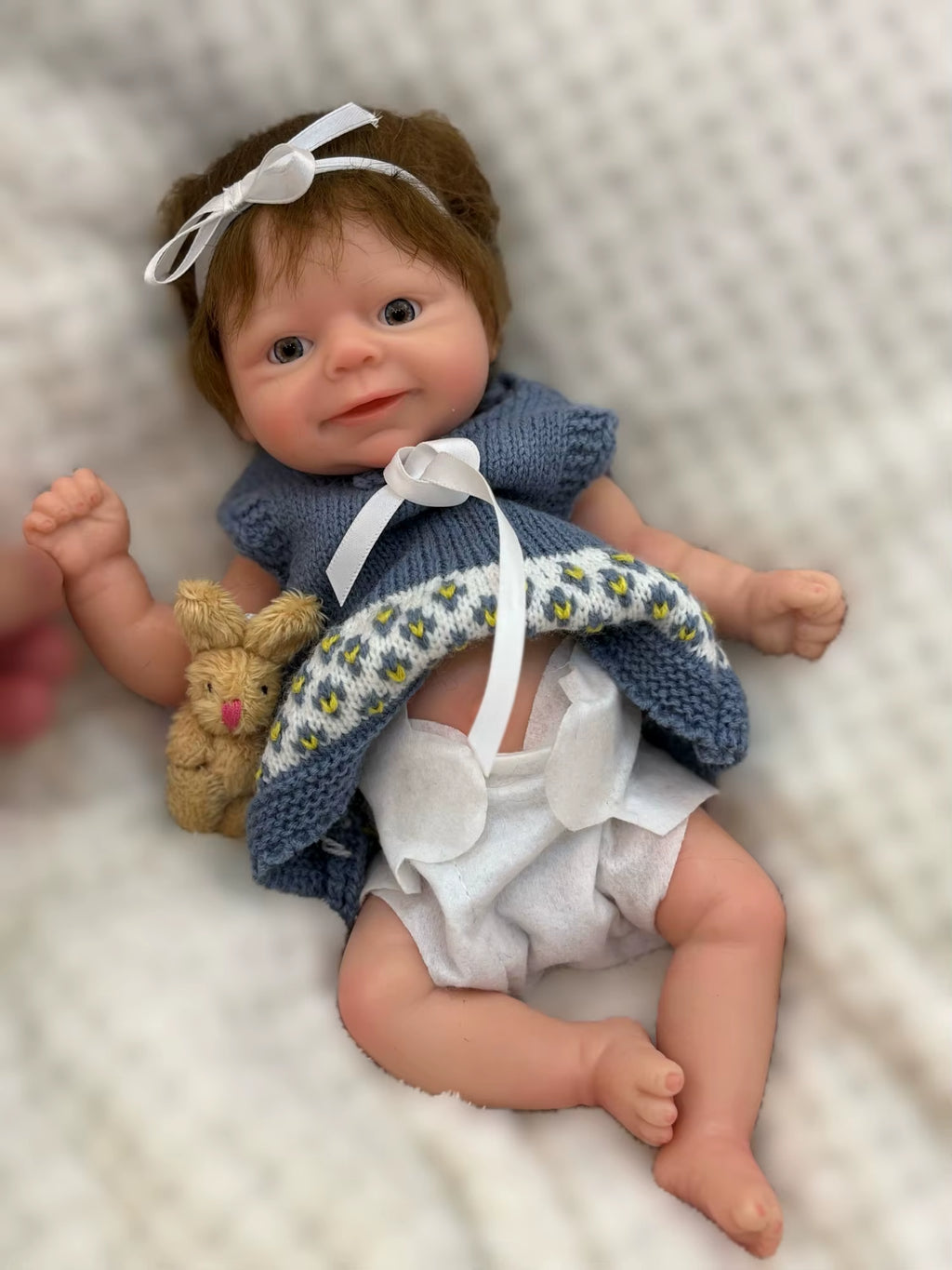 1 PC 10Inch Cuddly Silicone Girl with Rooted Hair Reborn Doll Waterproof Newborn Baby Girl Lifelike Painted Realistic Doll Toy