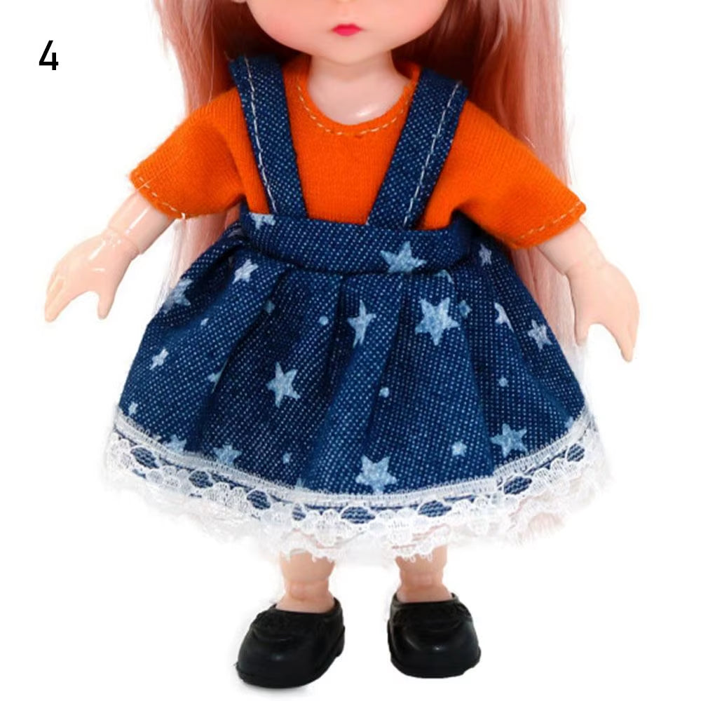 1 Set New Summer DIY Dolls Dress Toys Bikini Cloth Lace Skirt Toys Clothes Skirt Fabric Sewing for 16Cm/31Cm Doll Accessories