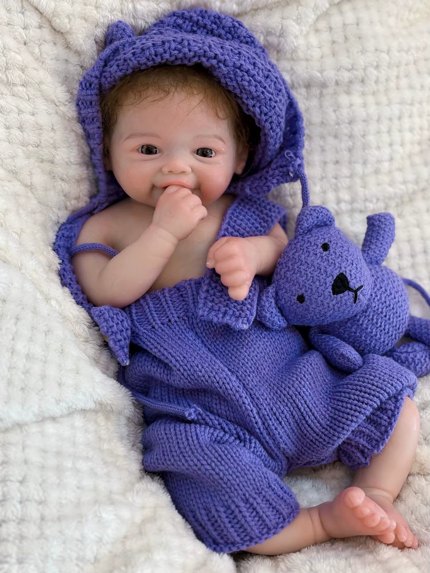 Silicone Reborn Girl 18Inch Waterproof Open Mouth Vivienne with Rooted Hair Realistic Newborn Boneca Reborn Corpo De Silicone