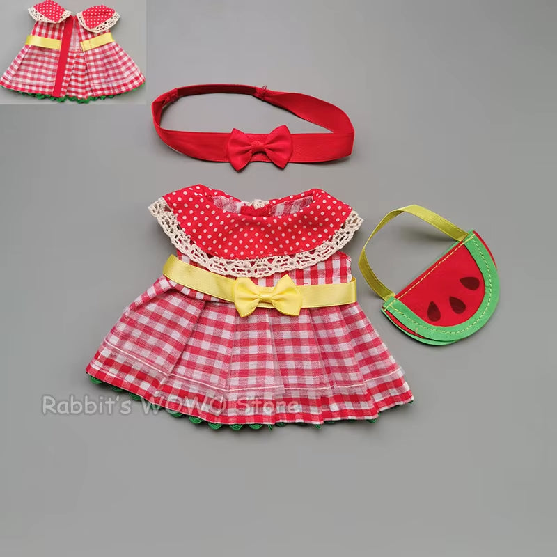 Doll Clothes Fit 25Cm Baby Doll Accessories 1/6 BJD Doll New Born Doll Outfits Cute Dress Headwear Suit Girls Gifts