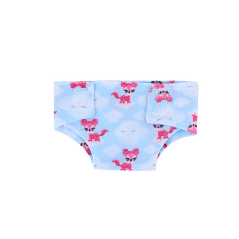 Doll Diapers Cute Underwear Animal Fruit Print for 18Inch American Doll Girls&43Cm Baby Reborn,Our Generation,Doll Clothes Panty