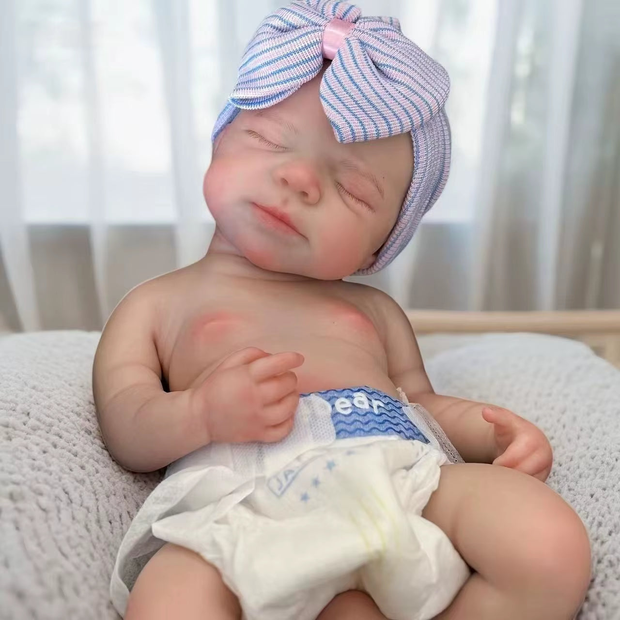 1Pc/One More Outfits 18Inch Open Mouth Pascale Soft Silicone Bebe Reborn Girl Doll with Painted Skin Lifelike Newborn Girl Doll