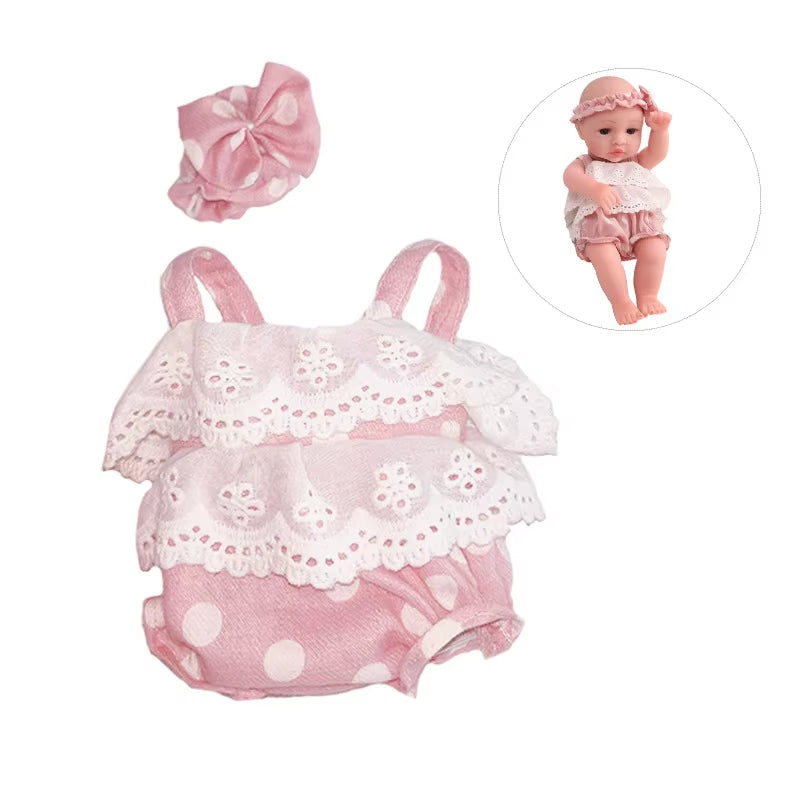 Baby Reborn Dolls Clothes for 30Cm Baby Doll Dress Pajamas Jumpsuit Doll Clothes for 12 Inch Reborn Doll DIY Toys for Girls