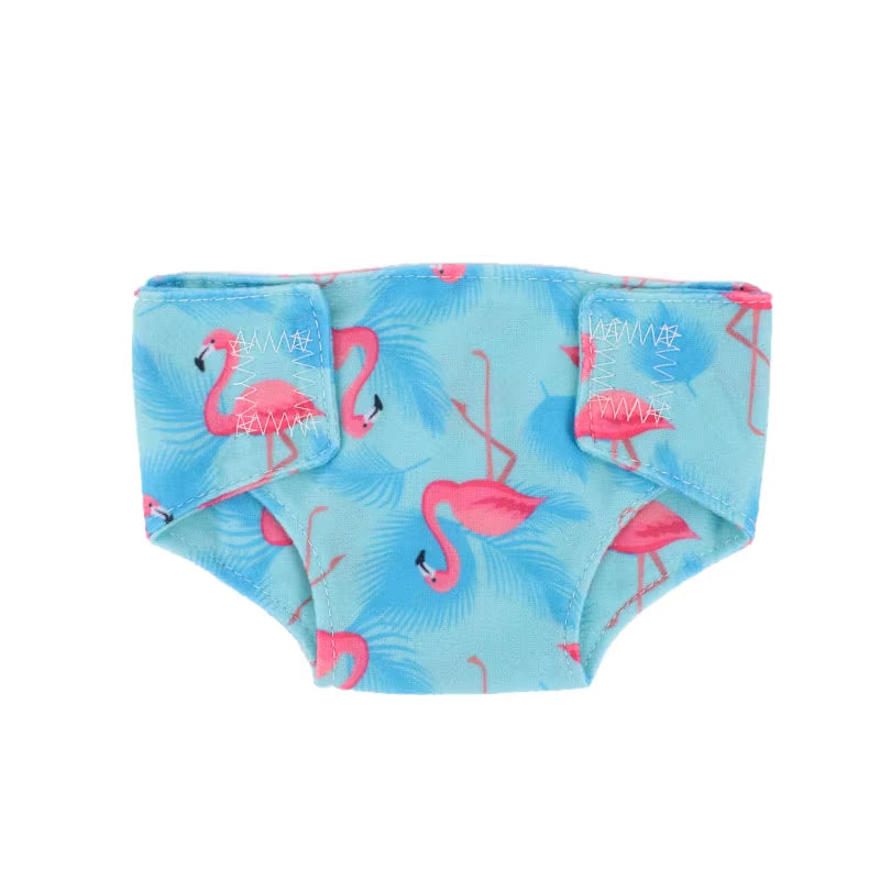 Doll Diapers Cute Underwear Animal Fruit Print for 18Inch American Doll Girls&43Cm Baby Reborn,Our Generation,Doll Clothes Panty