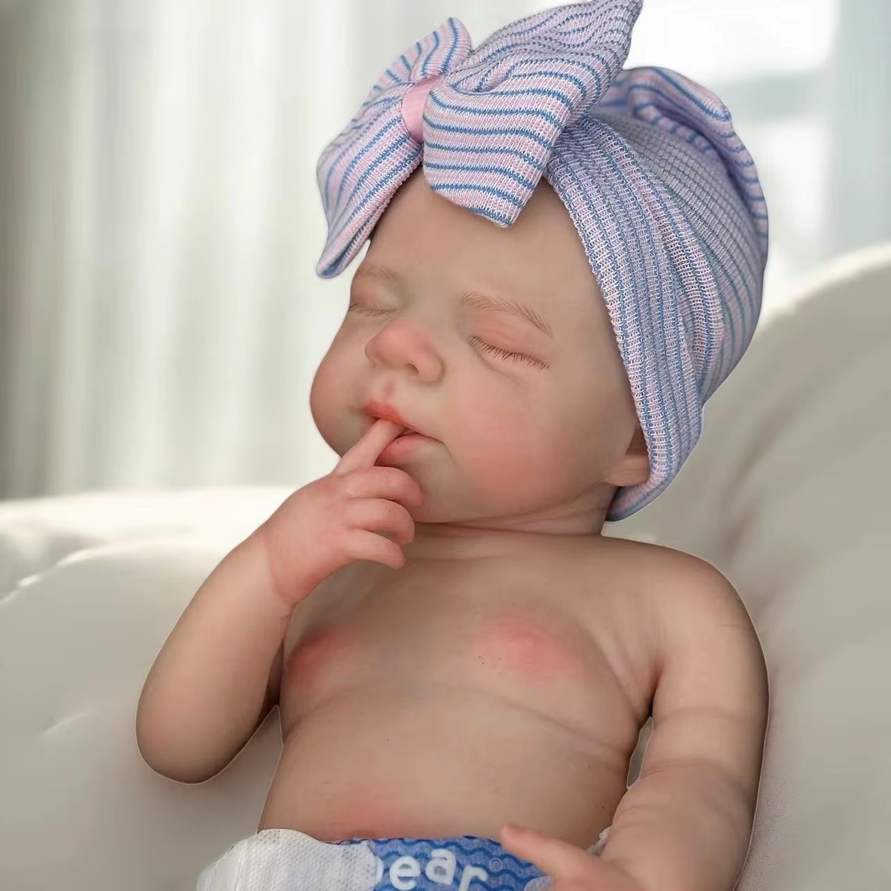 1Pc/One More Outfits 18Inch Open Mouth Pascale Soft Silicone Bebe Reborn Girl Doll with Painted Skin Lifelike Newborn Girl Doll