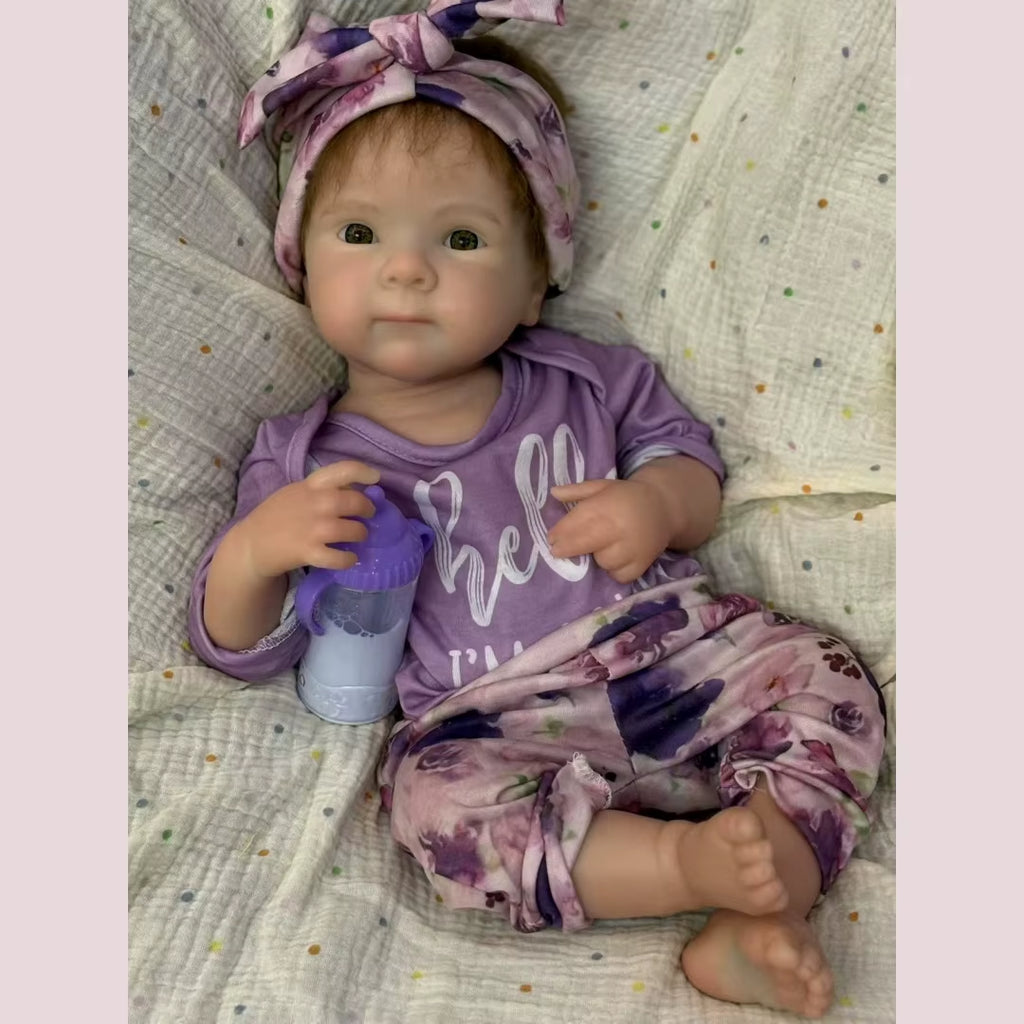 18Inch Open Mouth Rooted Hair Bettie Adorable Soft Silicone Bebe Reborn Girl Doll Lifelike Newborn Girl Dolls Perfect Gift