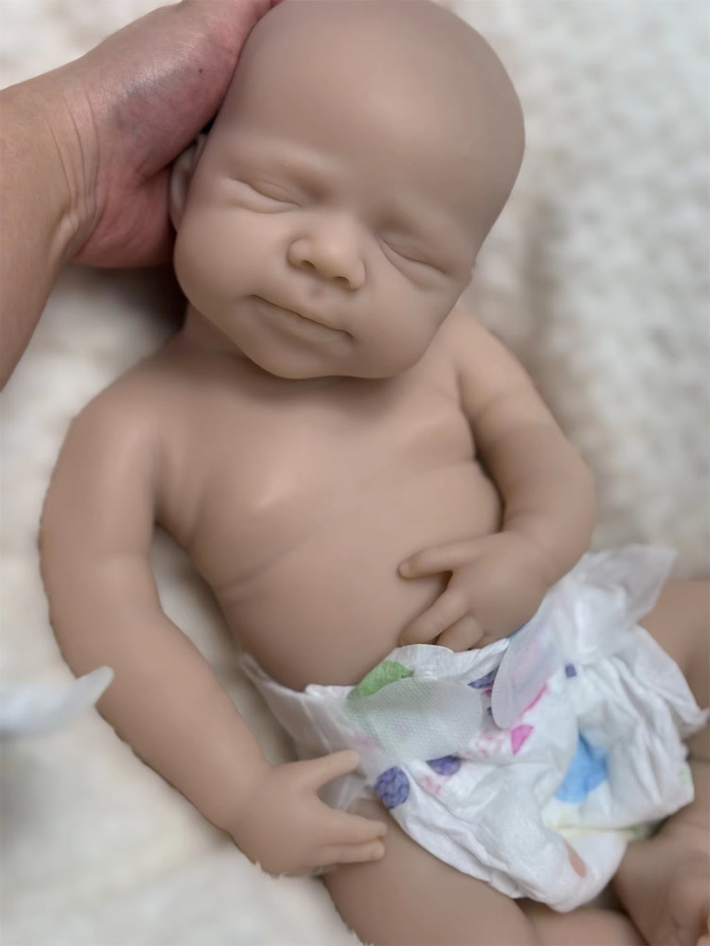 18Inch Can Open Mouth Pascale Soft Silicone Bebe Reborn Girl Doll with Painted Skin Lifelike Realistic Newborn Girl Doll