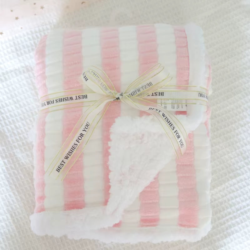 Baby Blankets New Thicken Double Layer Cartoon Fleece Infant Swaddle Bebe Envelope Stroller Wrap Newborn Baby Bedding Blanket