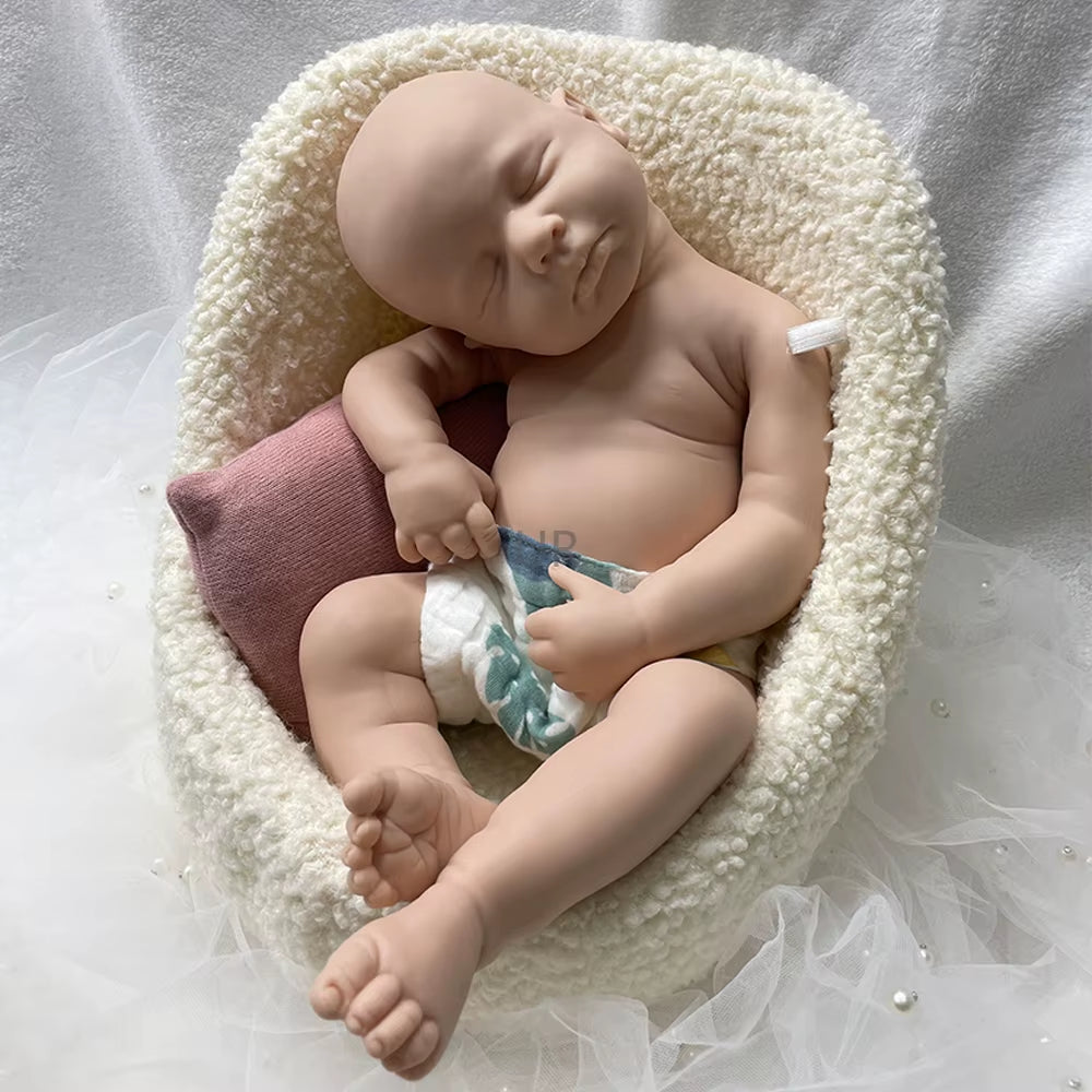 20Inch Open Mouth Loulou Soft Touch Silicone Reborn Baby Girl/Boy Waterproof Realistic Rebirth Doll Christmas Gift for Dementia