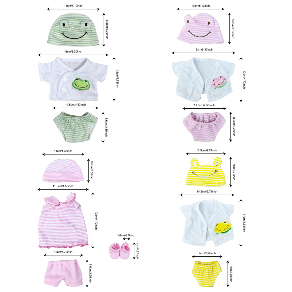 4 Styles Bebe Reborn Doll Clothes Suit for 10 or 13Inch Reborn Silicone Baby Dolls High Quality Outfits Reborn Doll Accessories