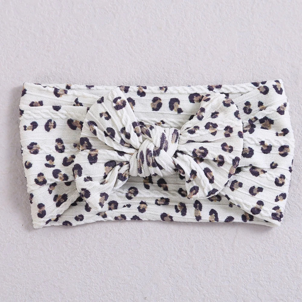 1Pcs Bow Baby Head Band for Children Print Baby Headbands Newborn Cable Headband Turban Kids Headwear Baby Hair Accessories Girl