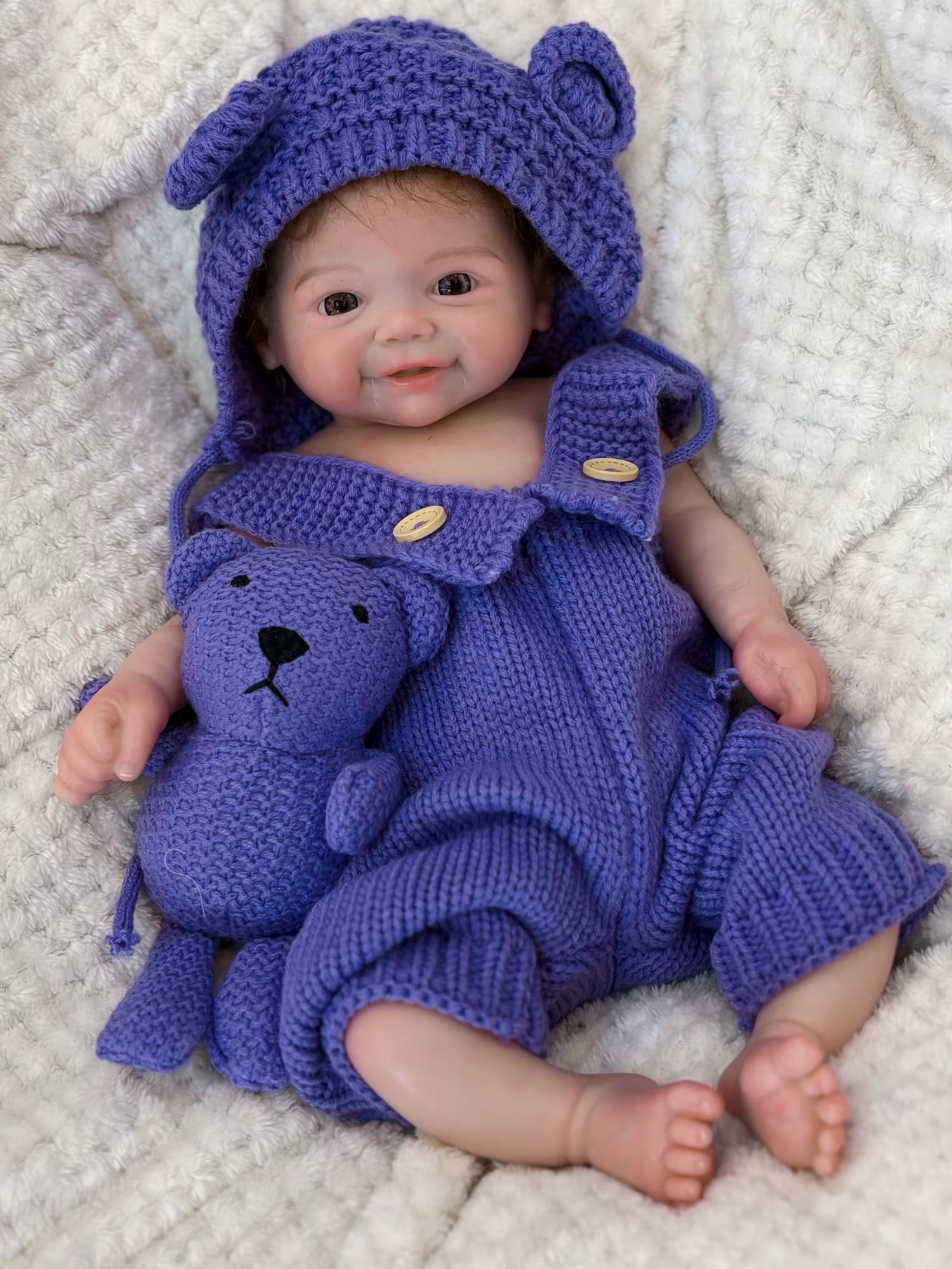 Silicone Reborn Girl 18Inch Waterproof Open Mouth Vivienne with Rooted Hair Realistic Newborn Boneca Reborn Corpo De Silicone