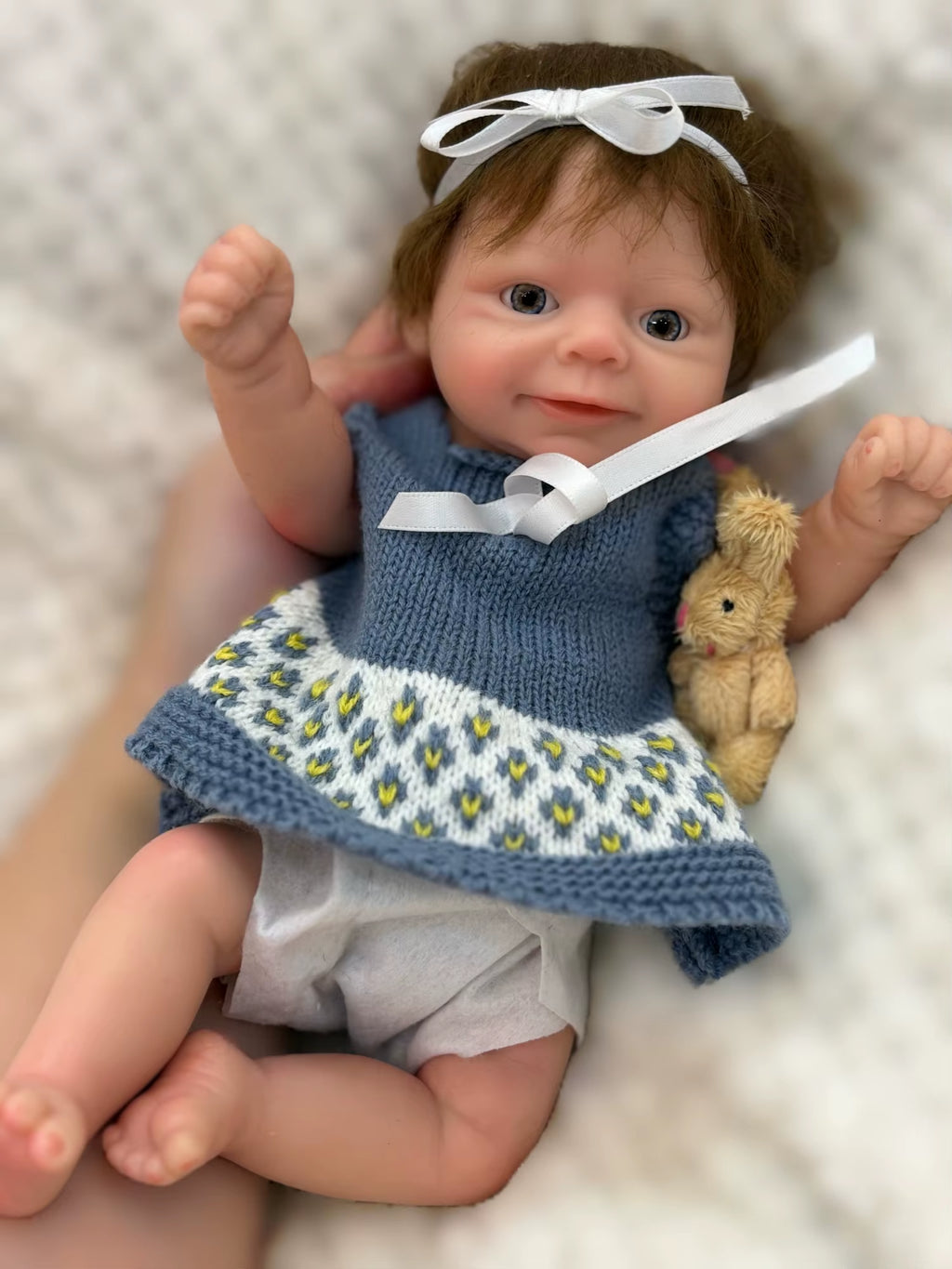 1 PC 10Inch Cuddly Silicone Girl with Rooted Hair Reborn Doll Waterproof Newborn Baby Girl Lifelike Painted Realistic Doll Toy