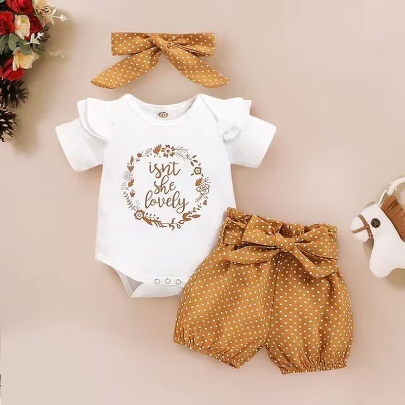 3Pcs Baby Girl Clothes Set Newborn Kids Clothing Childern Toddler Girl Clothes Bebe Girl Outfits Infant New Born Clothes