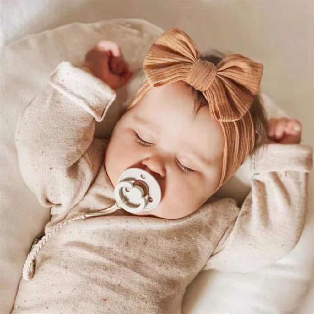 1Pcs Bow Baby Head Band for Children Print Baby Headbands Newborn Cable Headband Turban Kids Headwear Baby Hair Accessories Girl