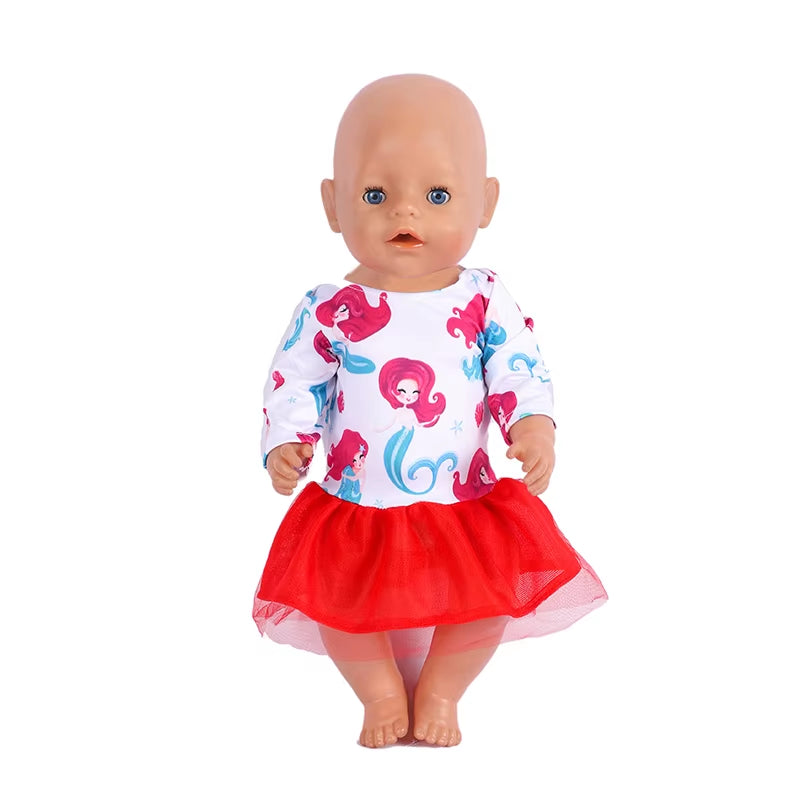 Baby Doll Clothes Flamingo Swimsuit Summer Clothes for 43Cm New Born Baby Doll Clothes Swim American 18 Inch Girl Dolls Bikini