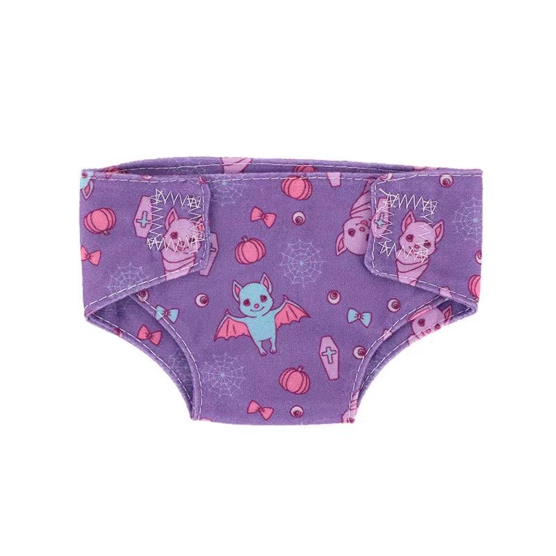 Doll Diapers Cute Underwear Animal Fruit Print for 18Inch American Doll Girls&43Cm Baby Reborn,Our Generation,Doll Clothes Panty