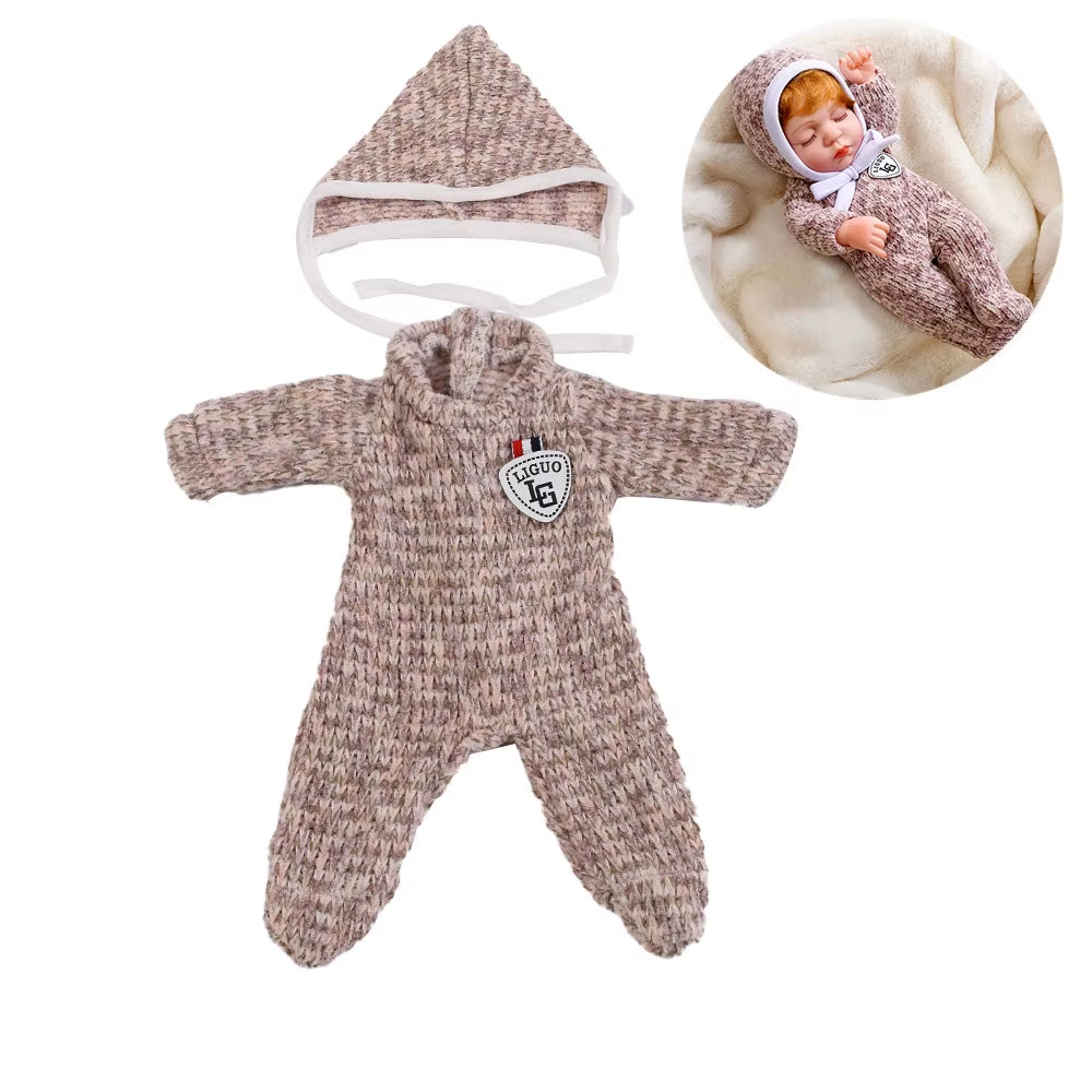Baby Reborn Dolls Clothes for 30Cm Baby Doll Dress Pajamas Jumpsuit Doll Clothes for 12 Inch Reborn Doll DIY Toys for Girls