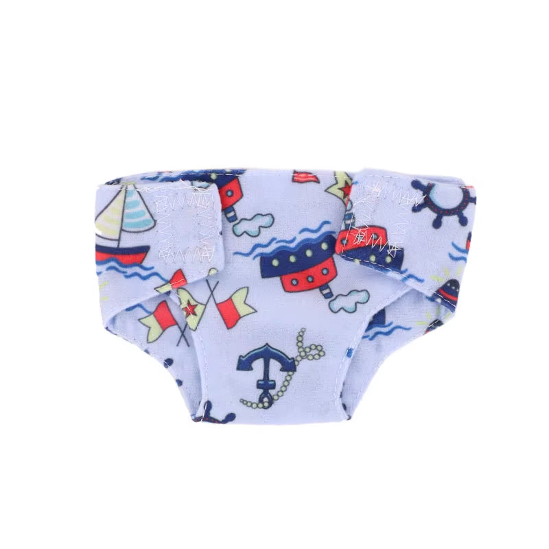 Doll Diapers Cute Underwear Animal Fruit Print for 18Inch American Doll Girls&43Cm Baby Reborn,Our Generation,Doll Clothes Panty