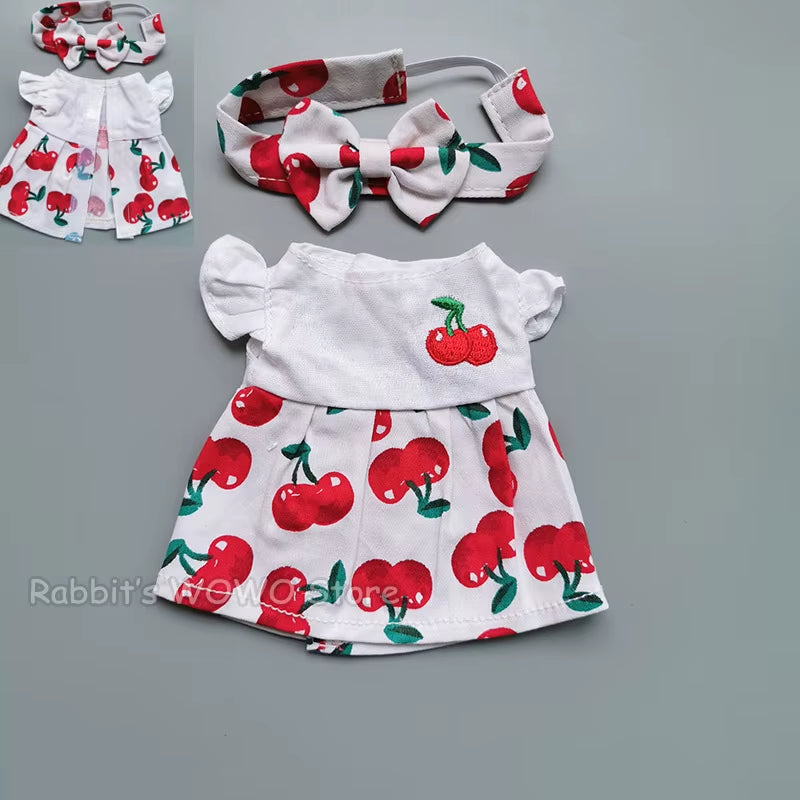 Doll Clothes Fit 25Cm Baby Doll Accessories 1/6 BJD Doll New Born Doll Outfits Cute Dress Headwear Suit Girls Gifts