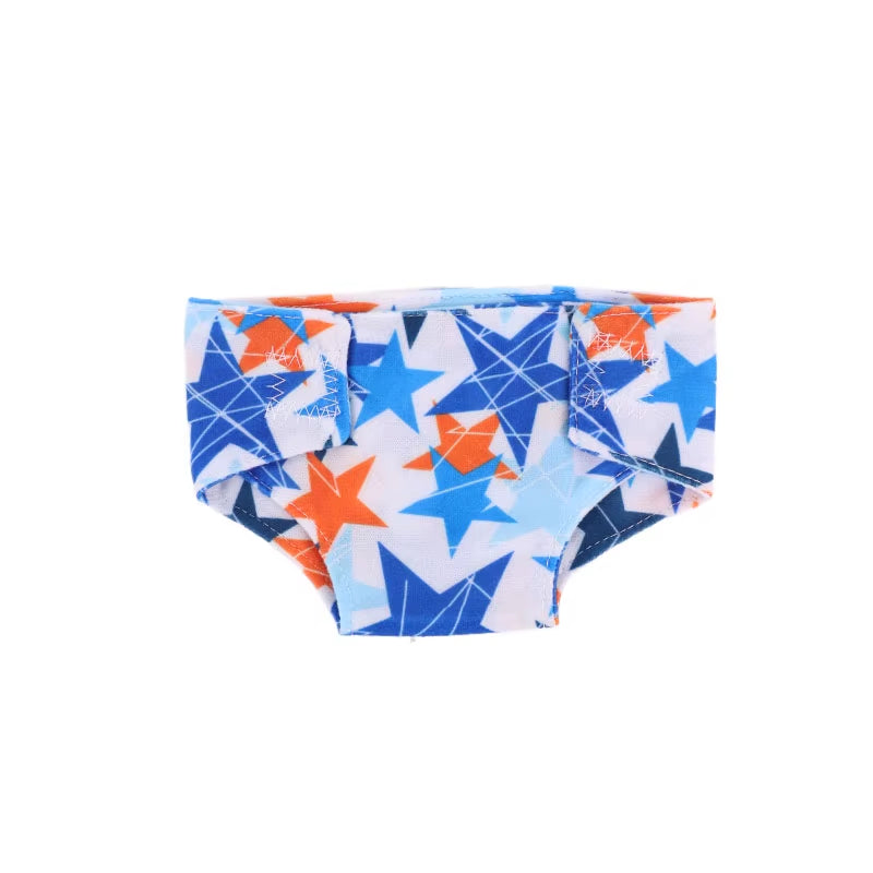 Doll Diapers Cute Underwear Animal Fruit Print for 18Inch American Doll Girls&43Cm Baby Reborn,Our Generation,Doll Clothes Panty