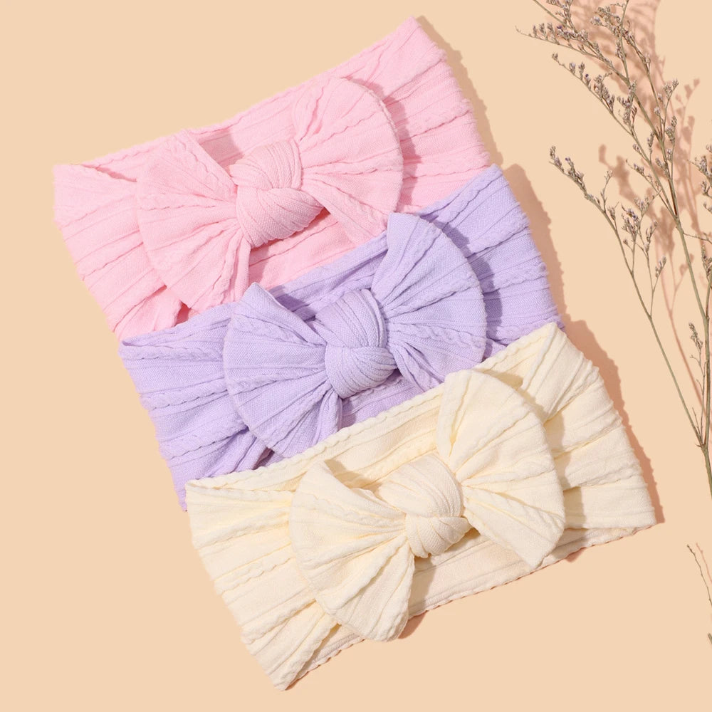 1Pcs Bow Baby Head Band for Children Print Baby Headbands Newborn Cable Headband Turban Kids Headwear Baby Hair Accessories Girl