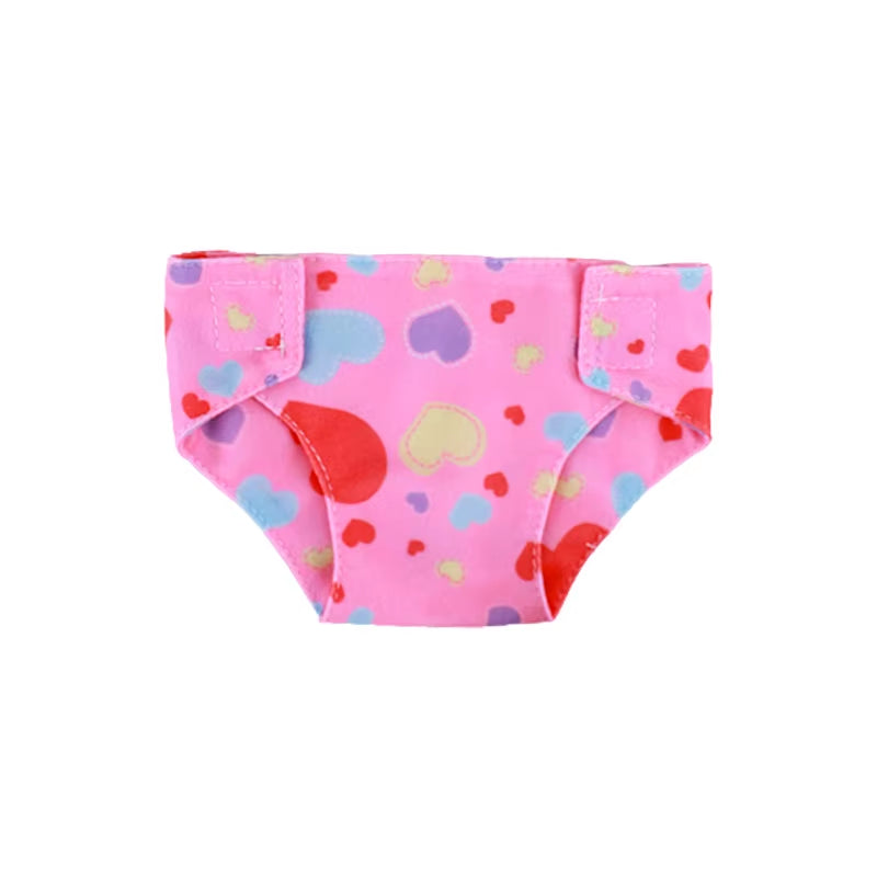 Doll Diapers Cute Underwear Animal Fruit Print for 18Inch American Doll Girls&43Cm Baby Reborn,Our Generation,Doll Clothes Panty