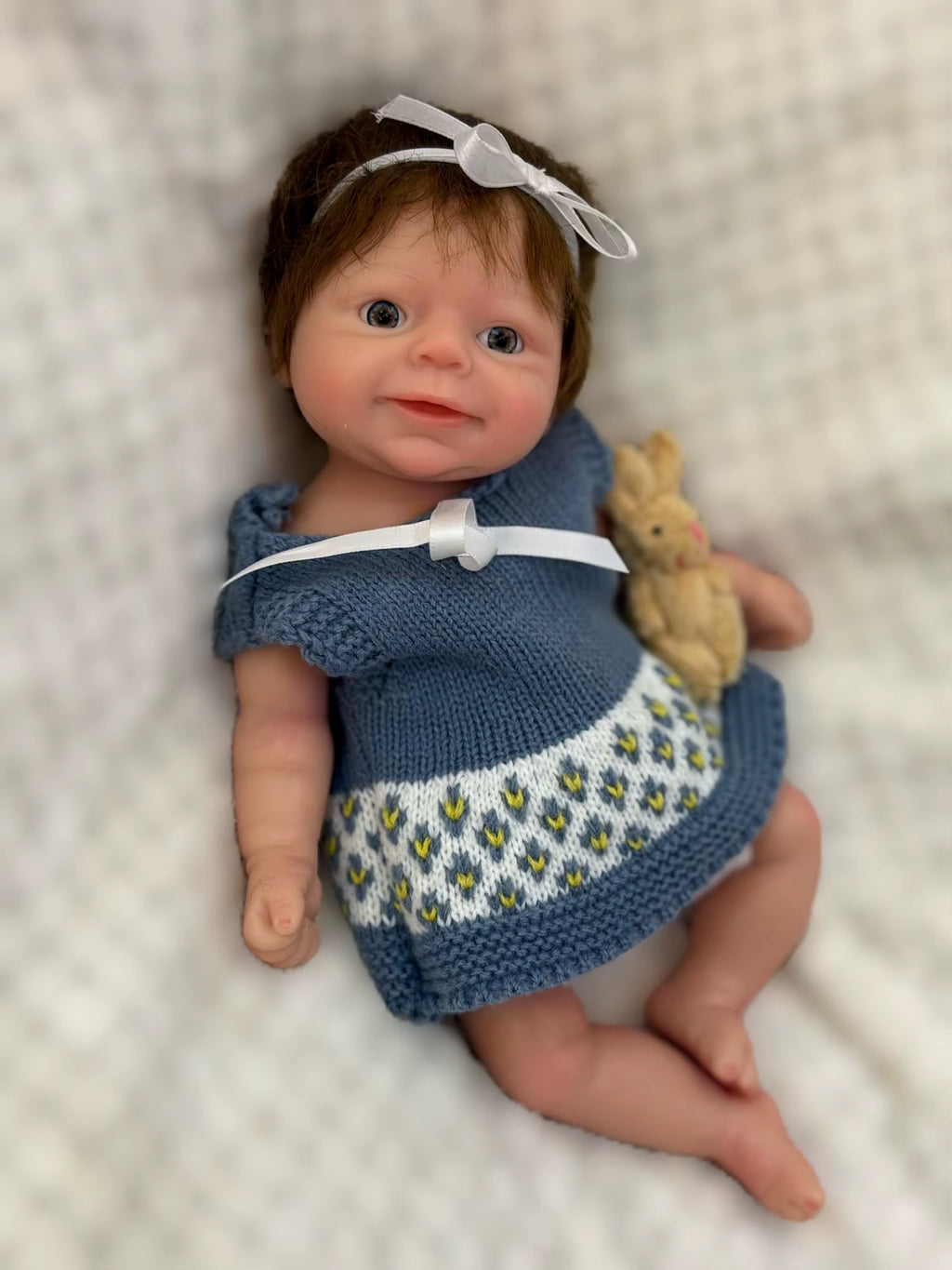1 PC 10Inch Cuddly Silicone Girl with Rooted Hair Reborn Doll Waterproof Newborn Baby Girl Lifelike Painted Realistic Doll Toy