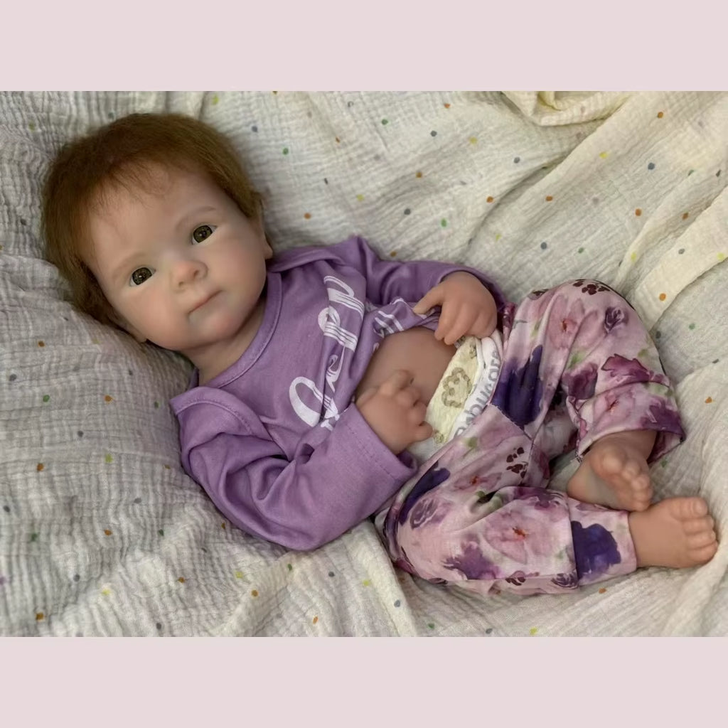 18Inch Open Mouth Rooted Hair Bettie Adorable Soft Silicone Bebe Reborn Girl Doll Lifelike Newborn Girl Dolls Perfect Gift