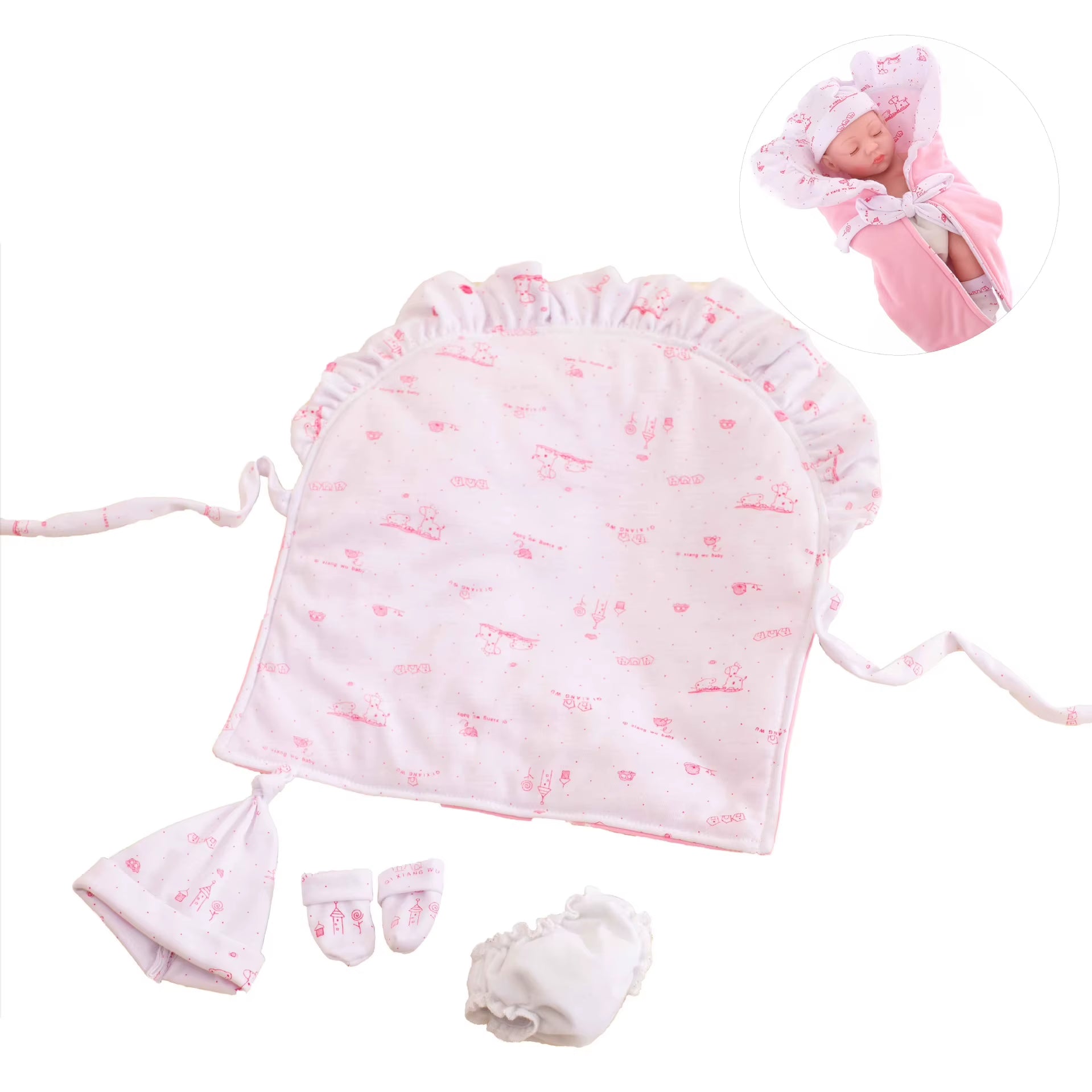 Baby Reborn Dolls Clothes for 30Cm Baby Doll Dress Pajamas Jumpsuit Doll Clothes for 12 Inch Reborn Doll DIY Toys for Girls