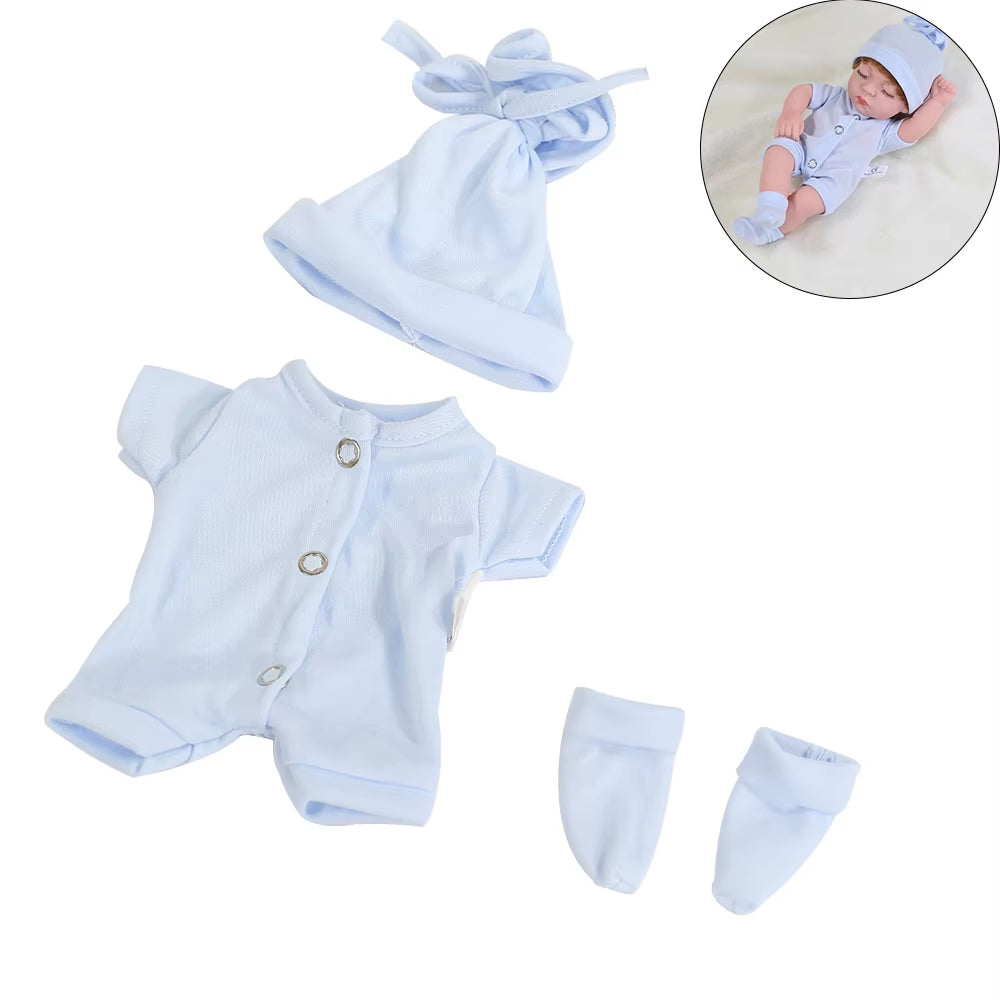 Baby Reborn Dolls Clothes for 30Cm Baby Doll Dress Pajamas Jumpsuit Doll Clothes for 12 Inch Reborn Doll DIY Toys for Girls