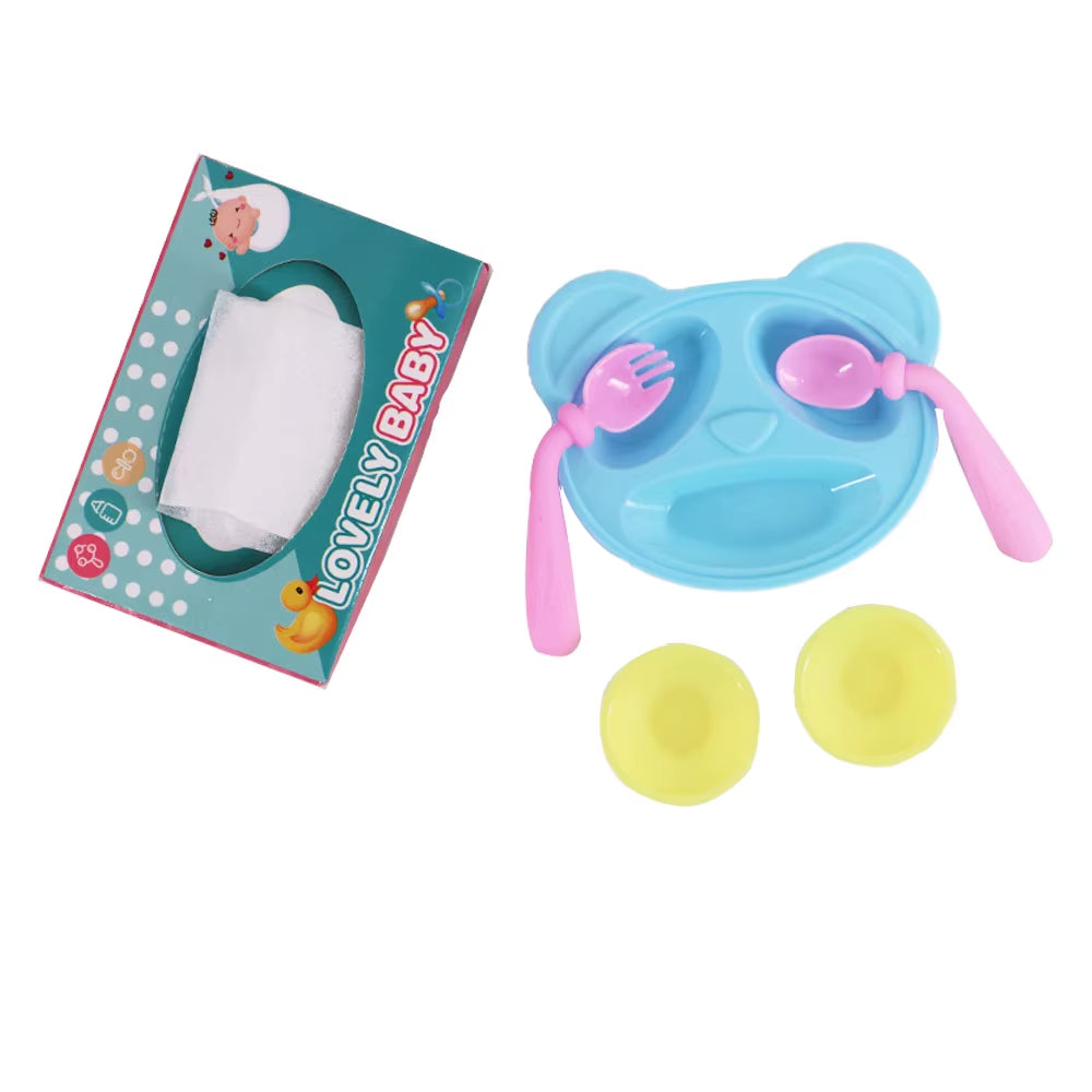 Milk Bottle Doll Accessories Diapers for 43Cm Baby Reborn Doll Clothes Toiletries Our Generation Baby Toy Mini Bottle Bowl,Gifts