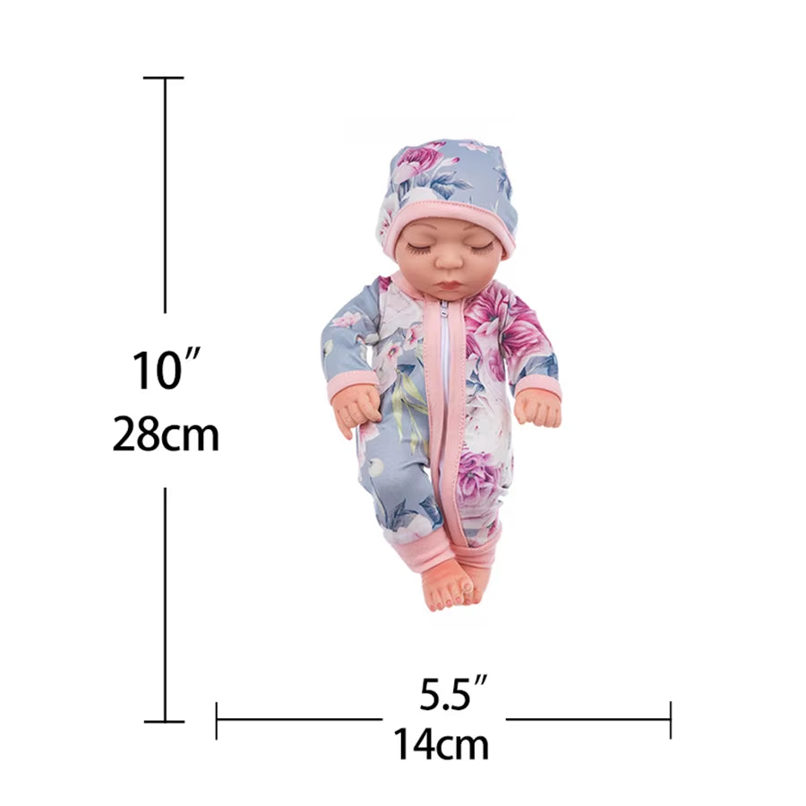 Cute Sunflower Pajamas Suit for 25 Cm Born Baby Reborn Doll Clothes Jumpsuits 10Inch Doll Girls Toys Our Generation Nenuco