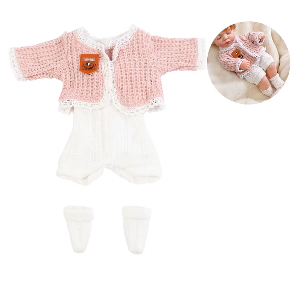 Baby Reborn Dolls Clothes for 30Cm Baby Doll Dress Pajamas Jumpsuit Doll Clothes for 12 Inch Reborn Doll DIY Toys for Girls