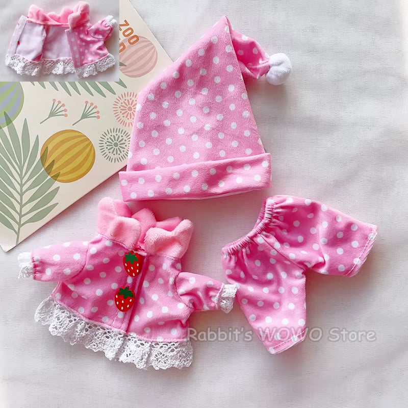 Doll Clothes Fit 25Cm Baby Doll Accessories 1/6 BJD Doll New Born Doll Outfits Cute Dress Headwear Suit Girls Gifts