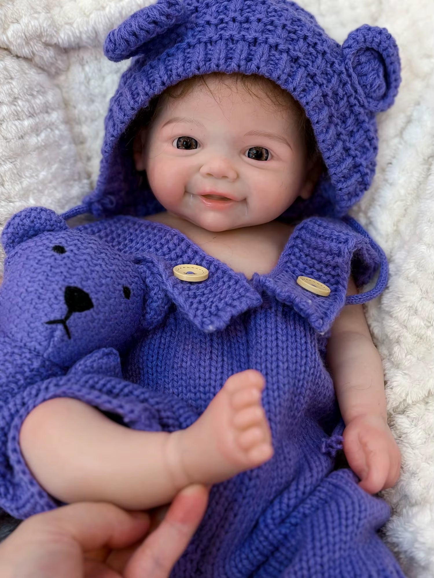 Silicone Reborn Girl 18Inch Waterproof Open Mouth Vivienne with Rooted Hair Realistic Newborn Boneca Reborn Corpo De Silicone